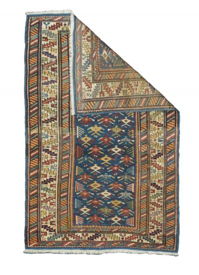Antique Caucasian Kuba Rug 3 4 x 5 2 