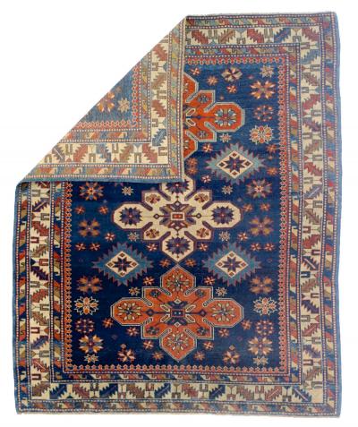 Antique Caucasian Kuba Rug 3 7 x 4 4 