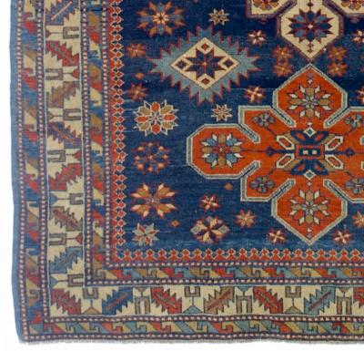 Antique Caucasian Kuba Rug 3 7 x 4 4 