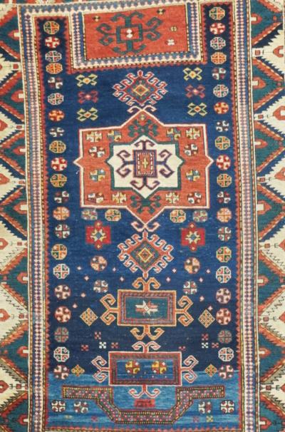 Antique Caucasian Kuba Rug 3 7 x 5 8 