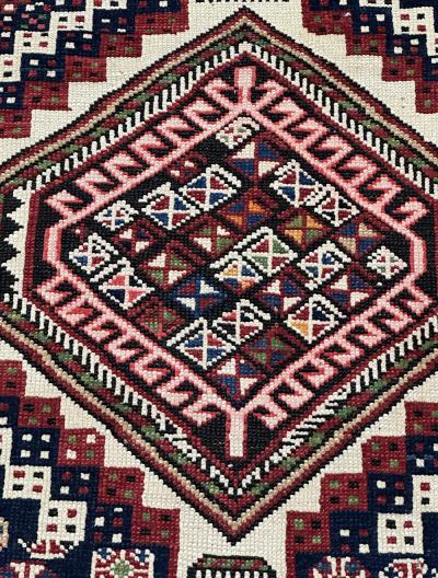 Antique Caucasian Kuba Rug 3 8 x 7 1 
