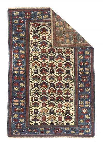 Antique Caucasian Kuba Rug 34 x 50 