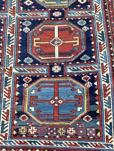 Antique Caucasian Kuba Rug 4 4 x 5 0 
