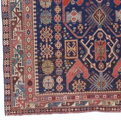 Antique Caucasian Kuba Rug 46 x 59 
