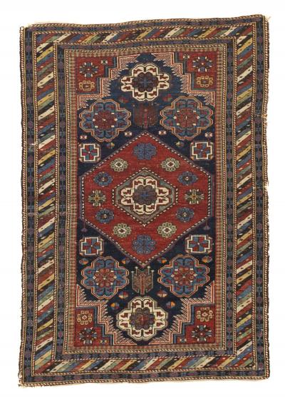 Antique Caucasian Kuba Shrivan Rug 34 x 410 