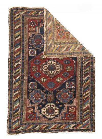 Antique Caucasian Kuba Shrivan Rug 34 x 410 