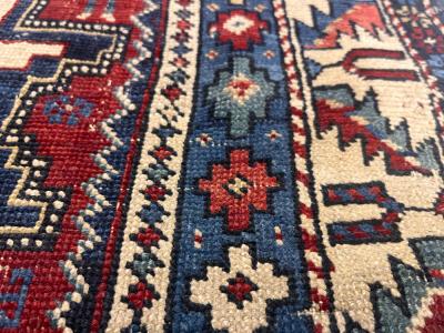 Antique Caucasian Lezgi Rug 31 x 57 