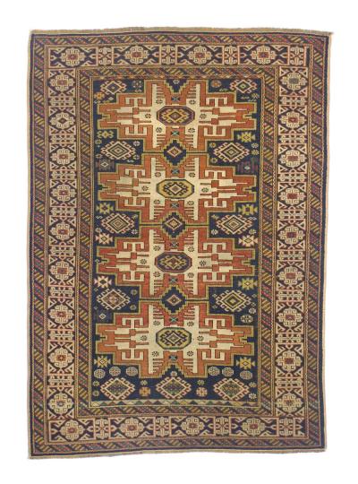 Antique Caucasian Lezgi Rug 38 x 53 