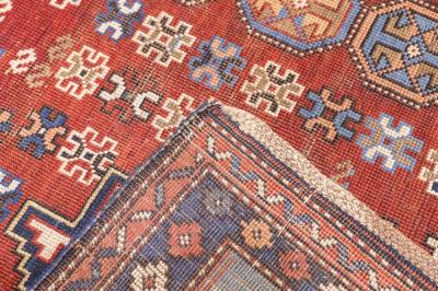 Antique Caucasian Lezgi Rug 4 2 x 6 4 