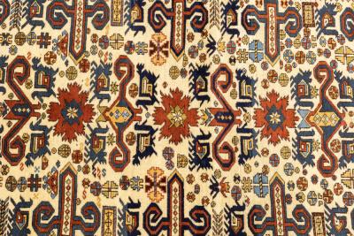 Antique Caucasian Perpedil Rug 4 4 x 6 2 
