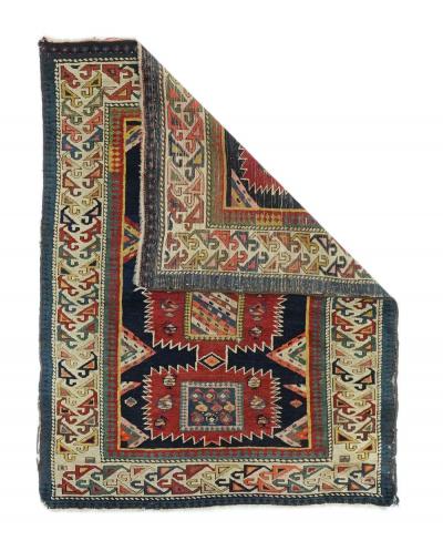 Antique Caucasian Shirvan Rug 3 5 x 4 7 