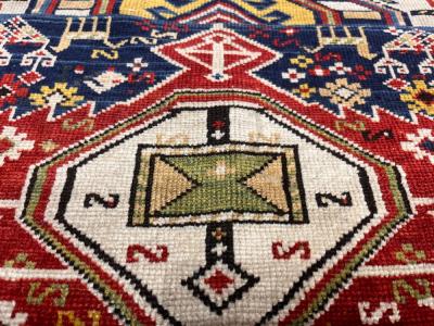 Antique Caucasian Shirvan Rug 3 9 x 8 11 