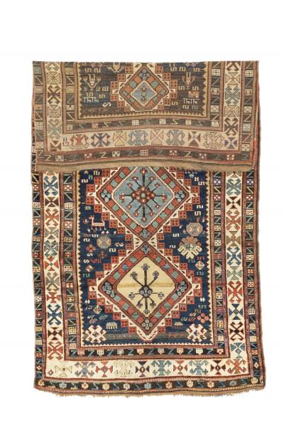 Antique Caucasian Shirvan Rug 45 x 85 