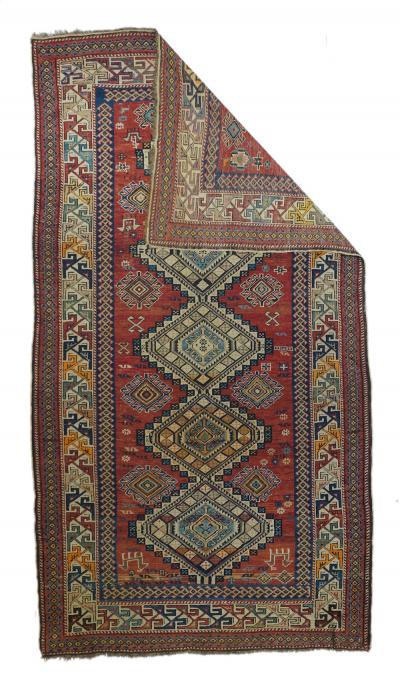 Antique Caucasian Shirvan Rug 53 x 97