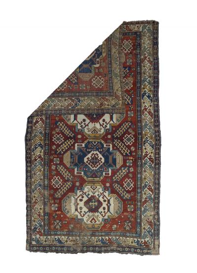 Antique Caucasian Sumak Rug 5 8 x 9 10 
