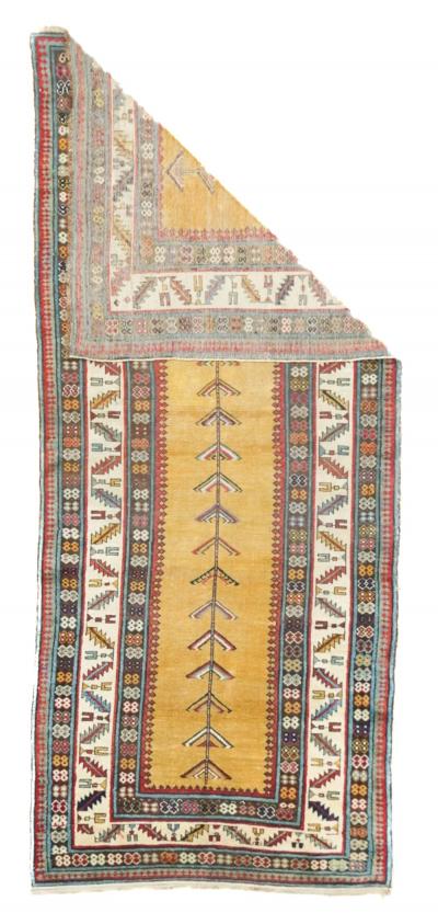 Antique Caucasian Talish Rug 35 x 711