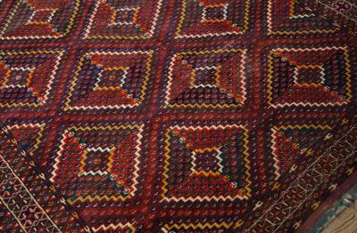 Antique Caucasian Yamud Rug 5 4 x 15 6 