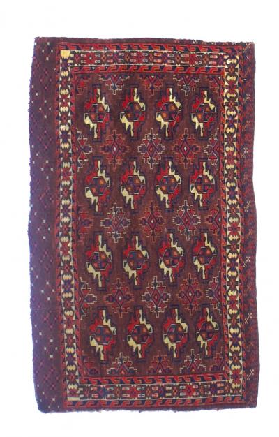 Antique Chuval Turkman Rug 2 3 x 3 8 