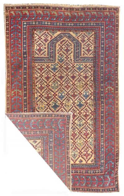 Antique Daghestan Shirvan Rug 3 1 x 4 3 