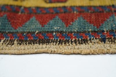 Antique Fakhralou Kazak Rug 3 0 x 4 10 