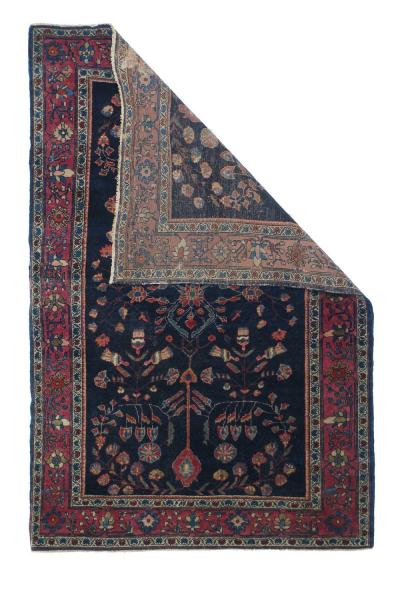 Antique Farahan Sarouk Rug 3 3 x 4 10 