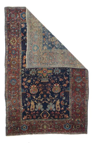 Antique Farahan Sarouk Rug 3 3 x 4 11 