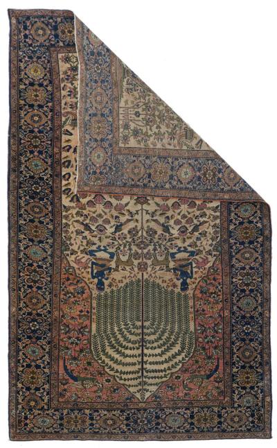 Antique Farahan Sarouk Rug 3 9 x 6 3 