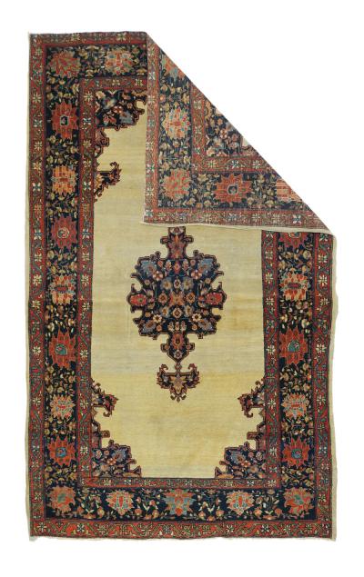 Antique Farahan Sarouk Rug 4 1 x 7 0 