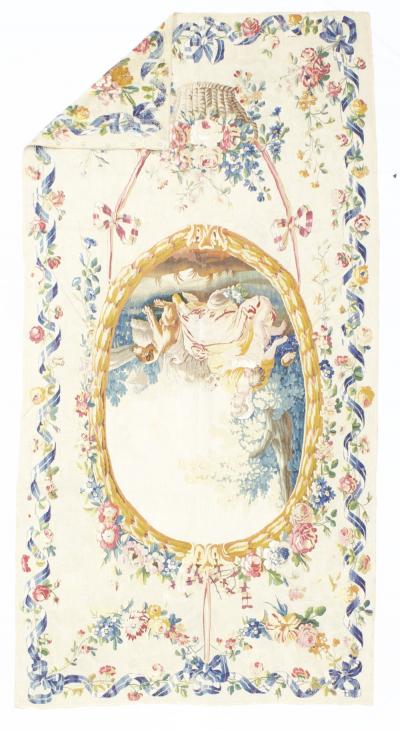 Antique Fine French Aubusson Rug 4 9 x 9 4 