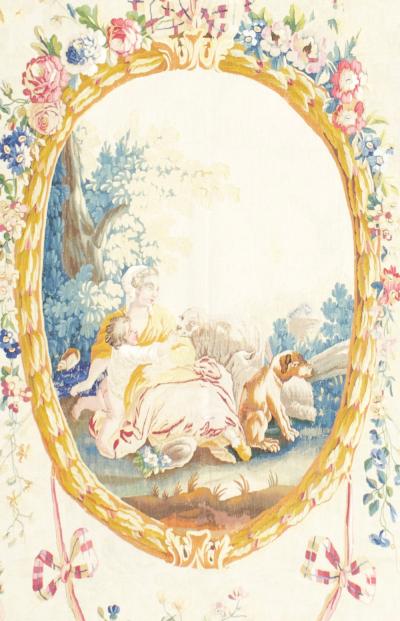 Antique Fine French Aubusson Rug 4 9 x 9 4 