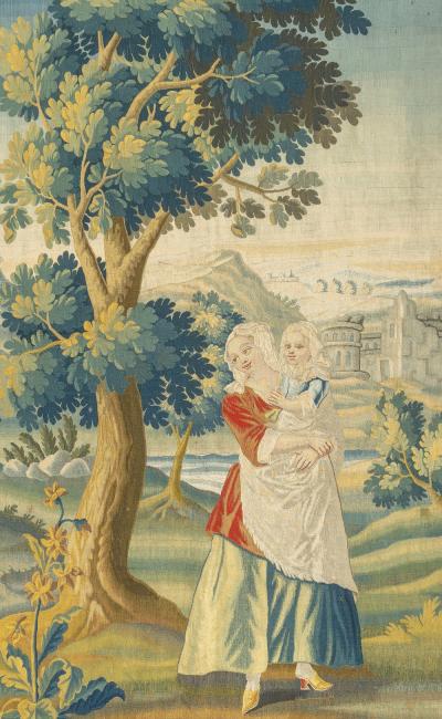 Antique Fine French Beauvais Tapestry 6 3 x 10 6 