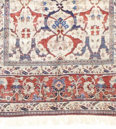 Antique Fine and Rare Persian Heriz Rug 46 x 59 