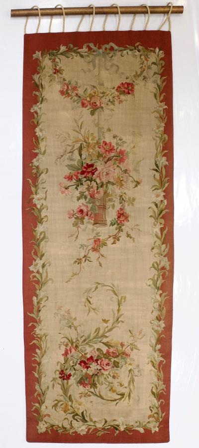 Antique French Aubusson 1 of pair 3 6 x 9 11 
