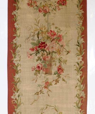 Antique French Aubusson 1 of pair 3 6 x 9 11 