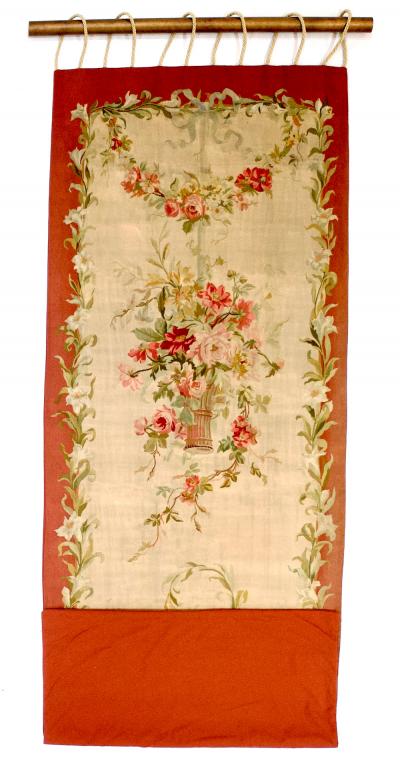 Antique French Aubusson 1 of pair 3 6 x 9 11 