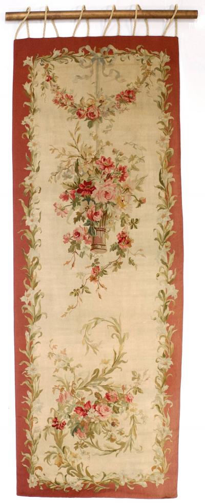 Antique French Aubusson 1 of pair 3 6 x 9 11 