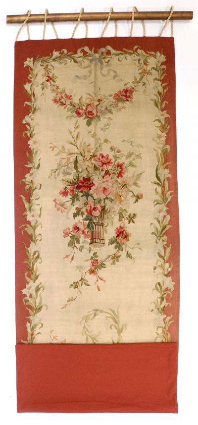 Antique French Aubusson 1 of pair 3 6 x 9 11 