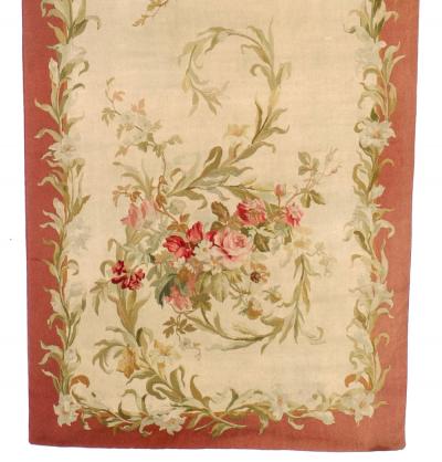 Antique French Aubusson 1 of pair 3 6 x 9 11 