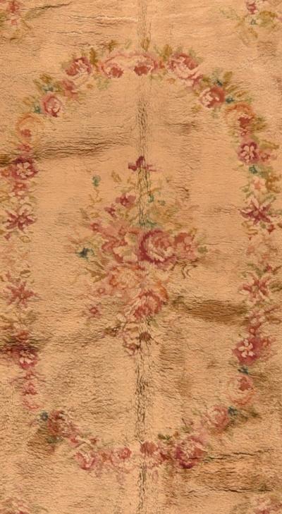 Antique French Savonnerie Rug 9 9 x 16 0 
