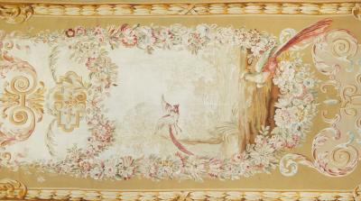 Antique French Tapestry 4 7 x 10 3 