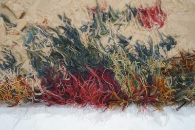 Antique French tapestry seat cover Circa 1890 one of pair 24 x 28