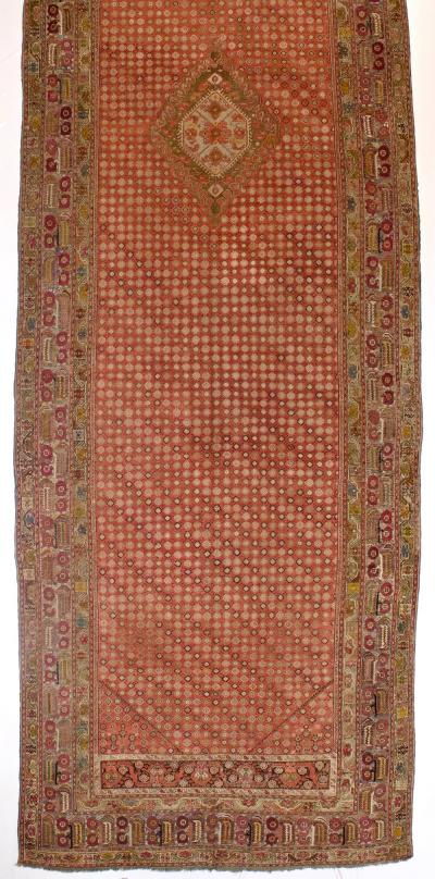 Antique Ghiordes Long Rug 6 7 x 24 4 