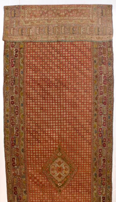 Antique Ghiordes Long Rug 6 7 x 24 4 