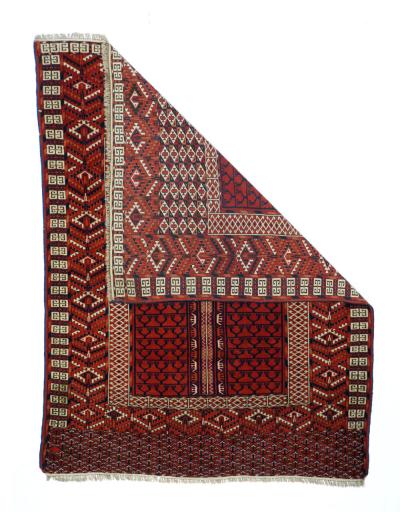 Antique Hachli Bokhara Rug 37 x 410