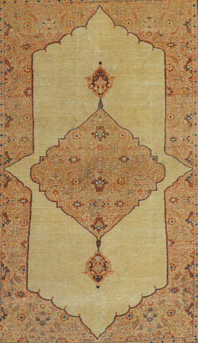 Antique Haji Jalili Tabriz Rug 4 2 x 7 0 