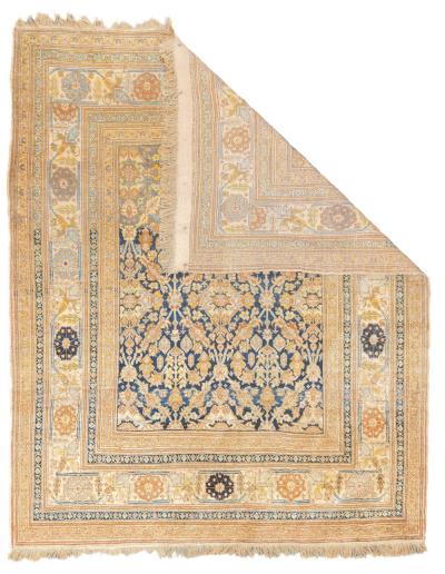 Antique Haji Jalili Tabriz Rug 4 5 x 5 4 