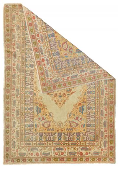 Antique Haji Jalili Tabriz Rug 4 7 x 6 5 