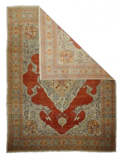 Antique Haji Jalili Tabriz Rug 8 9 x 12 1 