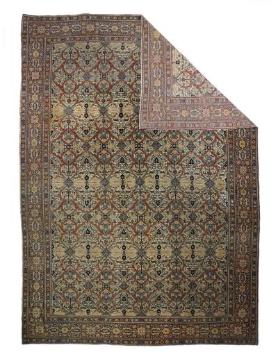 Antique Haji Jalili Tabriz Rug 9 1 x 12 10 
