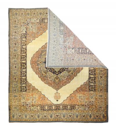 Antique Haji jalili Tabriz Rug 9 5 x 10 7 